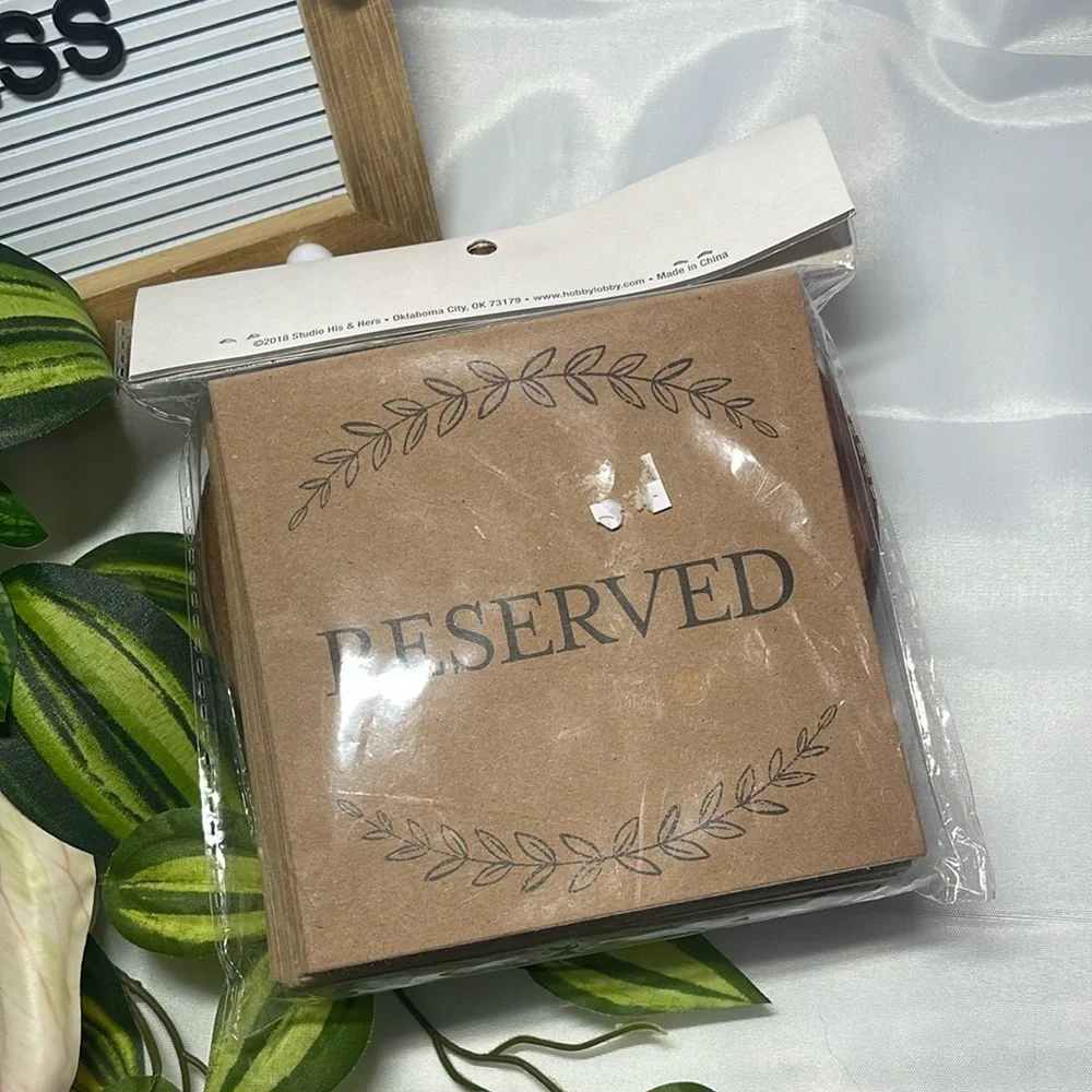 His & Hers Studio Place Cards Wedding Reception 24 pack Brown Table Decorations